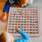 UMBWORLD Wooden Toys Hundred Board Montessori 1-100 Consecutive Numbers Educational Game Early Childhood Toy for Kids with Storage Bag (Counting