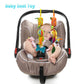 Bloobloomax Baby Soft Hanging Rattle, Car Seat Stroller Toys with Plush Animal C-Clip Ring for Infant Babies Boys and Girls 3 6 9 to 12 Months