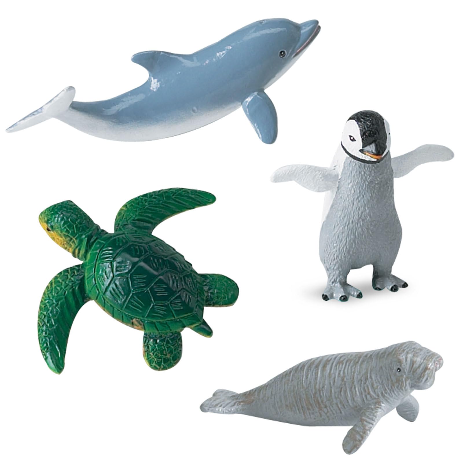 Safari Ltd. Baby Sea Life TOOB - Figurines: Harp Seal, Beluga, Penguin, Dolphin, Orca, Shark, Manatee, Turtle, Walrus, Sea Lion, Otter - Educational