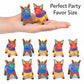 GiftExpress Fiesta Donkey Figurines, 12 Pack Mini Vinyl Rubber Donkey Ducks Toys, 3 Inch Table Decorations & Party Favors for Cinco de Mayo, Taco