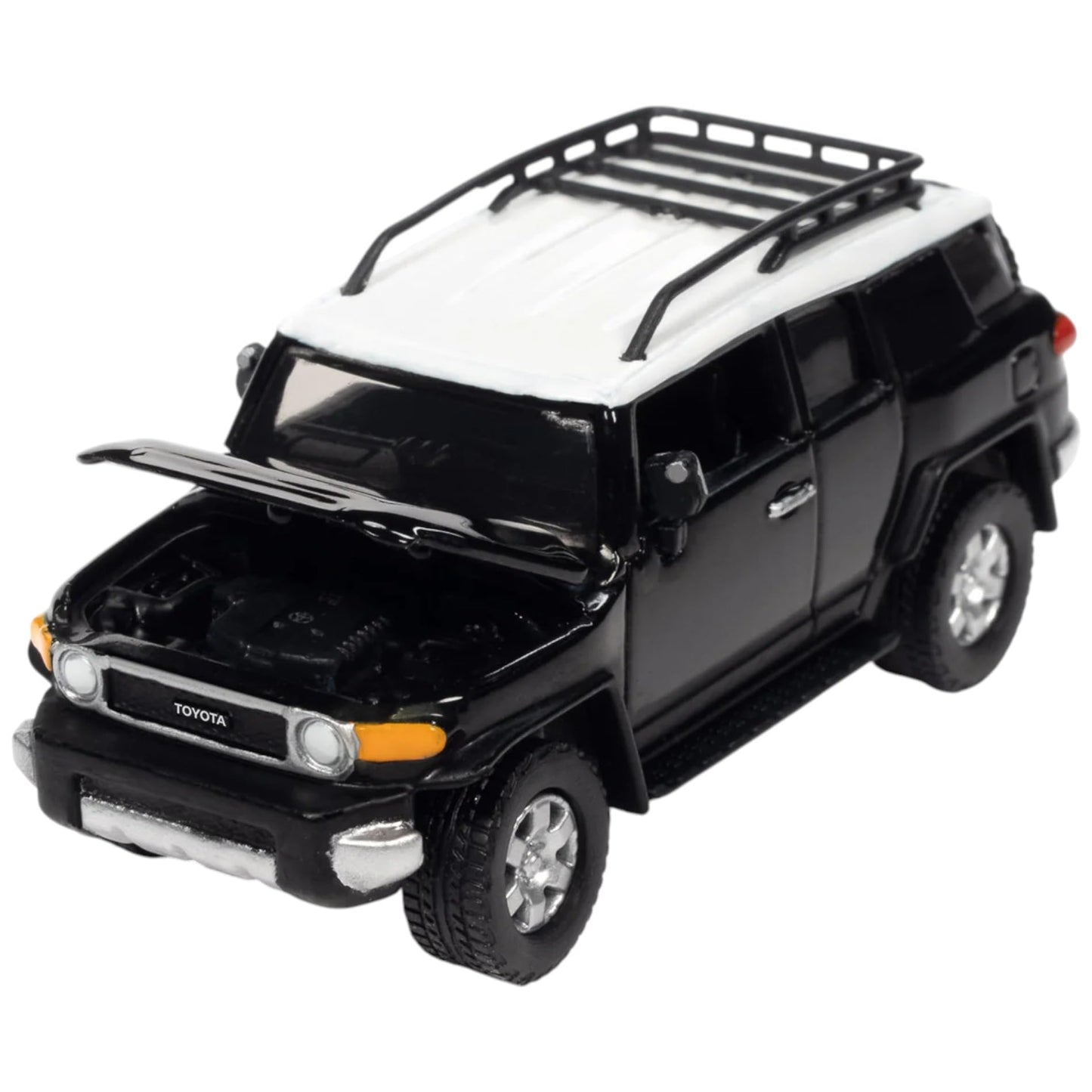 Johnny Lightning 2007 Toyota FJ Cruiser Black Diamond with White Top and Roofrack Classic Gold Collection Series Limited Edition 1/64 Diecast Model