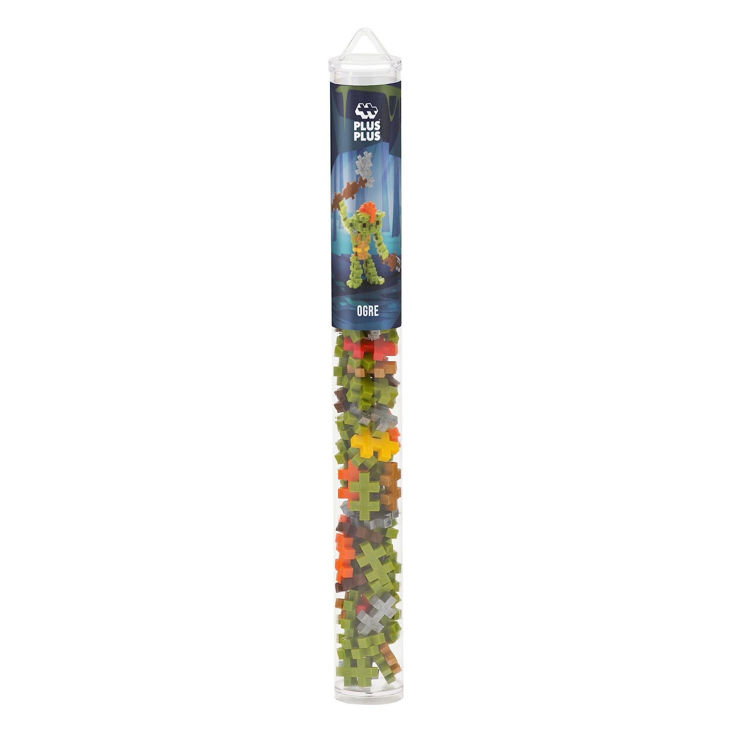 PLUS PLUS 3D Puzzle Cryptid Construction Building Block Set, Fun Fantasy Figures Stem Toys for Kids, 70 Interlocking Pieces - Ogre Mini Maker Tube