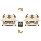 TeeTurtle Reversible Avatar: The Last Air-Bender Appa 6-Inch Two-Sided Flip Plush Toy with Embroidered Details - Cute Mini Collectible Plush for Kids