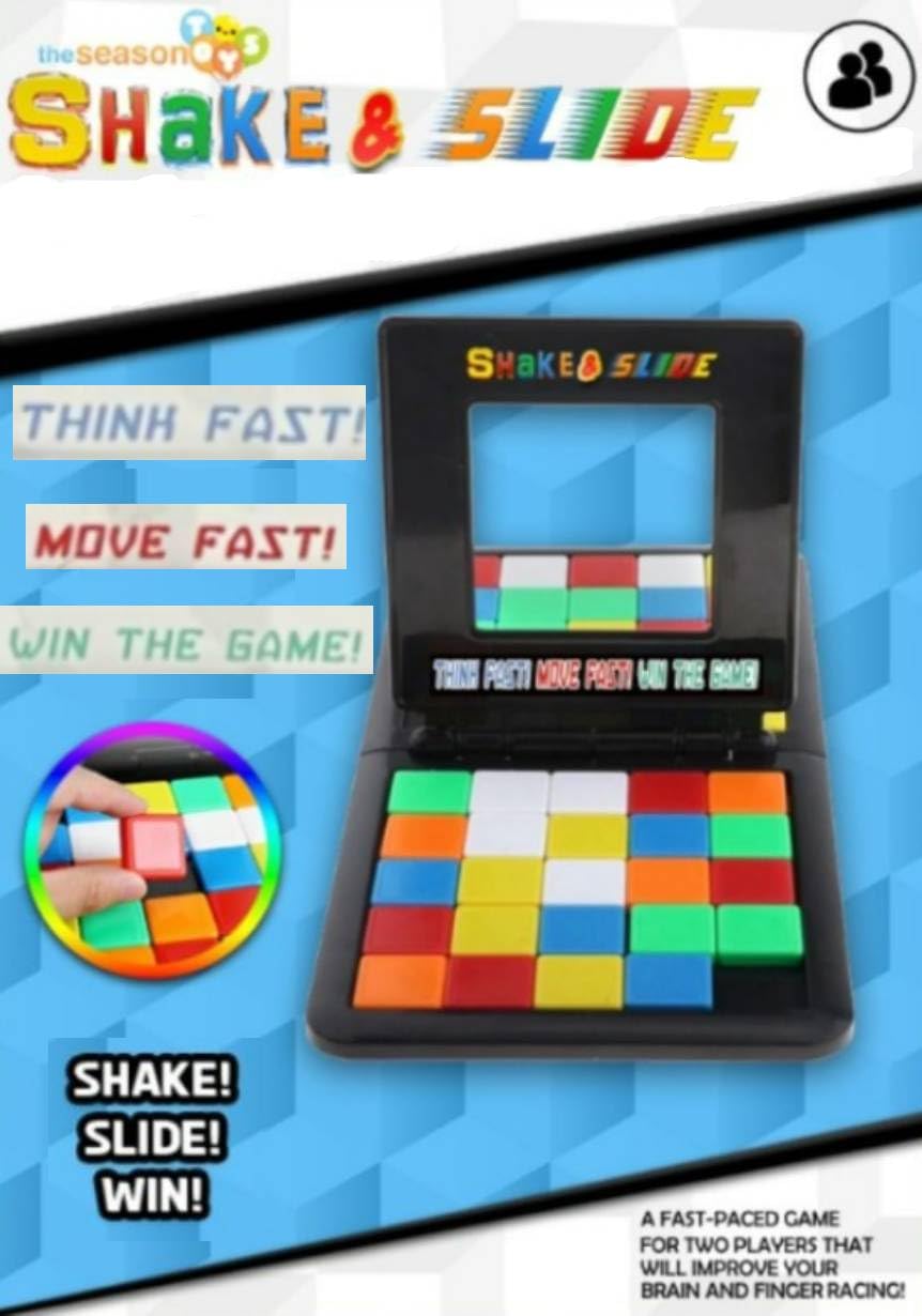 The Season Toys Shake & Slide Block Game Shape Matching Intelligence Board Game for Family Game Nights, Classic