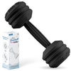 Baby Dumbbell Toy - Silicone Dumbbell Teether Toys Weight Rattle Sensory Toy for Babies - Great Gift for Baby and Toddler Girls or Boys (Black)