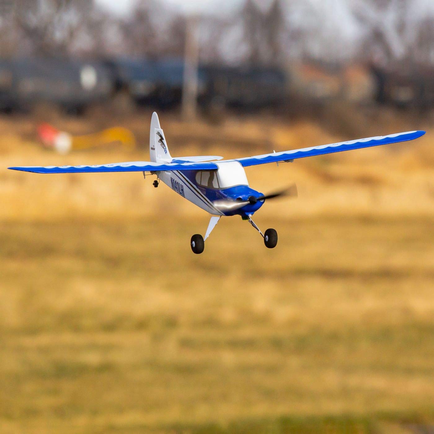 HobbyZone Sport Cub S 2 RC Airplane BNF Basic with Safe (Transmitter, Battery and Charger Not Included), HBZ44500, Blue & White