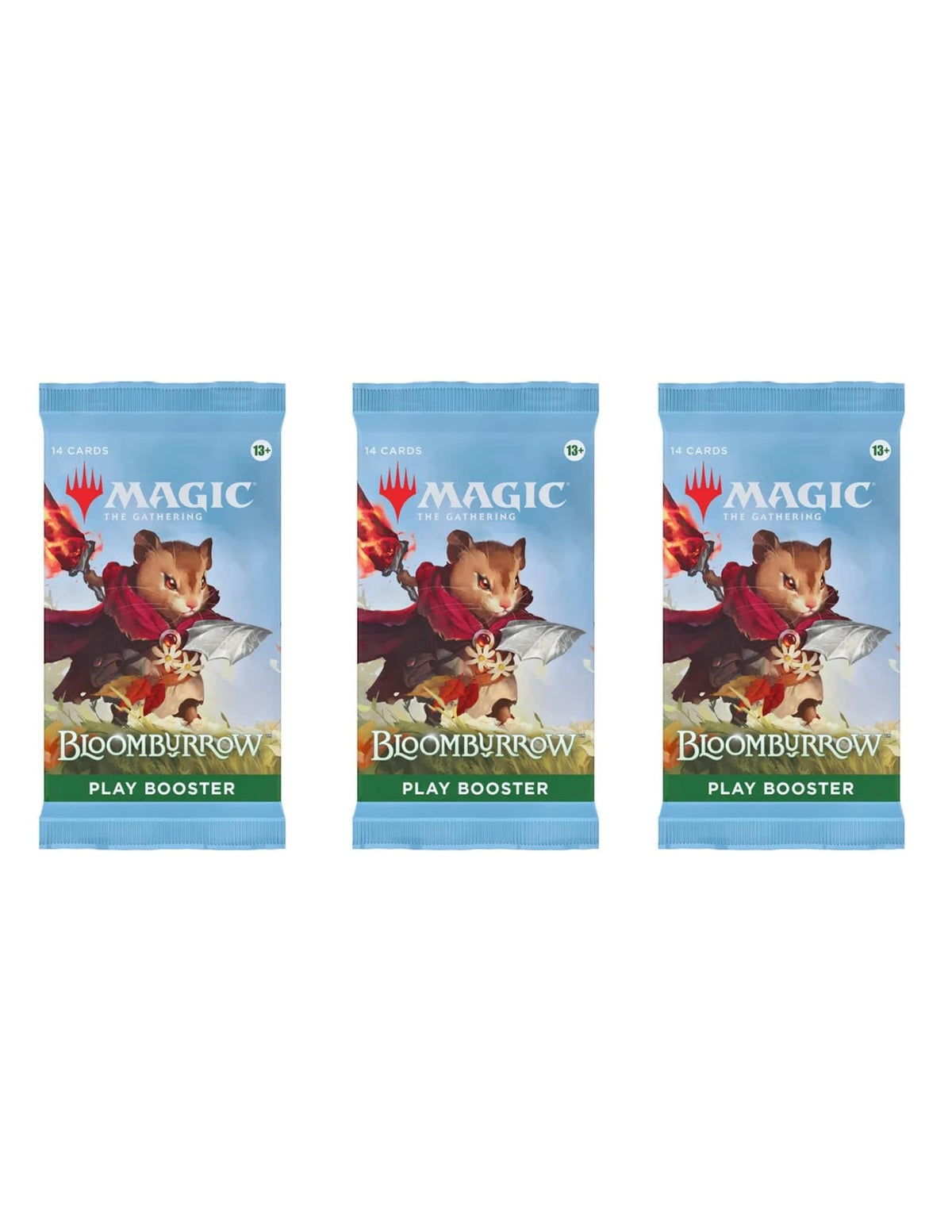 3 Packs Magic The Gathering Play Booster Pack Lot for MTG Bloomburrow