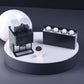1:12 Scale Miniature Coffee Machine Set, Modern Dual-Hopper Brewer & Cups, Realistic Kitchen Appliance for Dollhouse, Diorama Cafe & Office Scenes