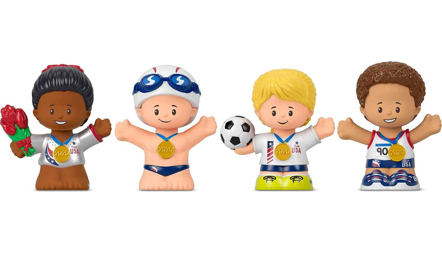 Little People Collector Team USA Classic Sports Special Edition Set for Adults & Fans, 4 Athlete Figures in Display Package