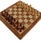 Magnetic Travel Chess Board Set - Classic Wood Staunton 7 X 7 Inch Pocket Chess Set with Folding Game Board Handmade in Fine Rosewood