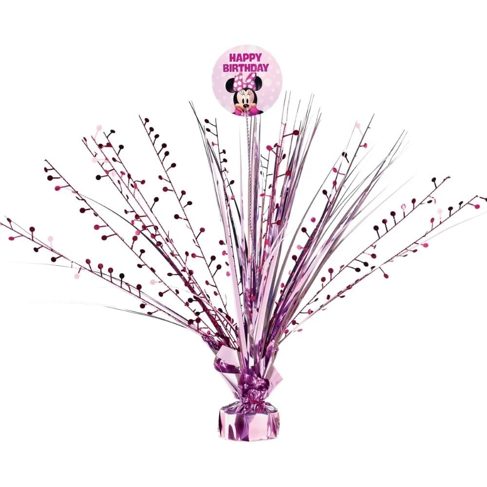 Spray Plastic Centerpiece - 18" | 1 Pc., Minnie Mouse Forever, Pink