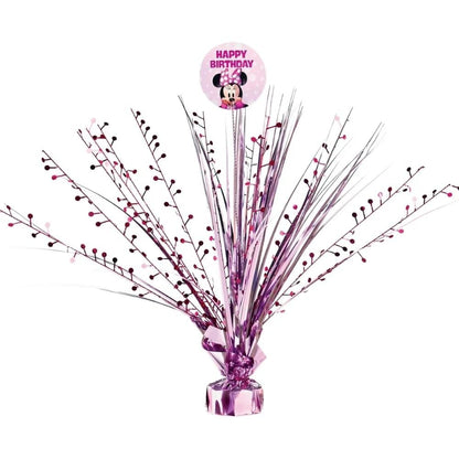 Spray Plastic Centerpiece - 18" | 1 Pc., Minnie Mouse Forever, Pink
