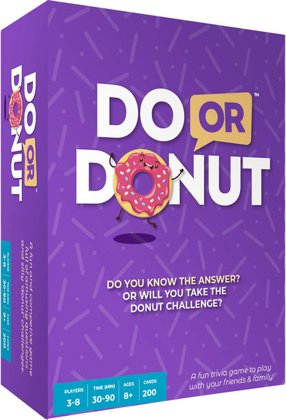 Do or Donut Card Game - Exciting Family & Couples Game Night Challenge, Fun Game for Family Gatherings, Parties, Classrooms, Kids & Adults - 3-8