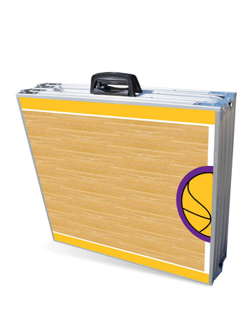 8-Foot Professional Beer Pong Table - Los Angeles Lakeshow Basketball Court