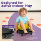 Hurtle Scooter Board for Kids with Safety Handles - Heavy Duty Gym Floor Scooter with 360° Wheels for PE, Indoor Active & Sensory Play - Supports 200