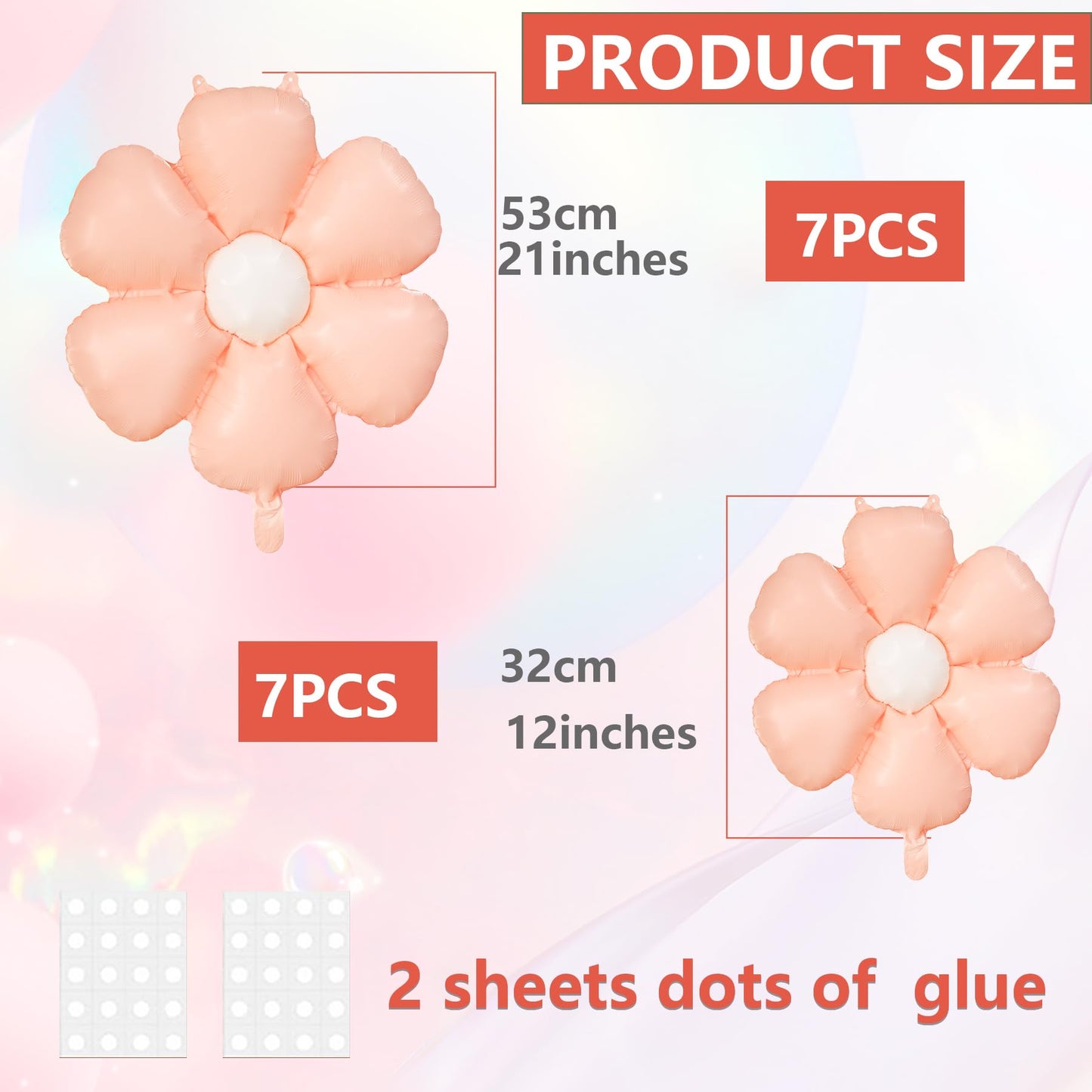BCCSNNM 14PCS Daisy Balloons, Colorful Flower Balloons Party Decor