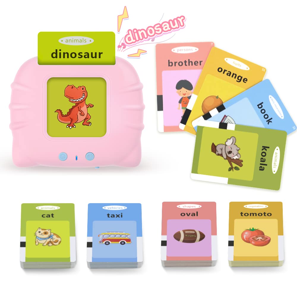 LUCK SNAIL Talking Flash Cards for Toddlers 3-6 Year Old,Learning Educational Toddler Toys,Montessori Toys,Autism Sensory Toys,Gifts for Boys