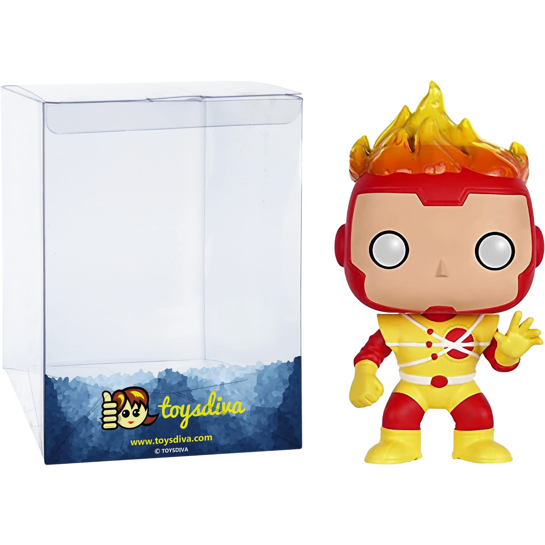 Funko F i restorm: P o p ! Heroes Vinyl Figurine Bundle with 1 Compatible 'ToysDiva' Graphic Protector (091-07264 - B)