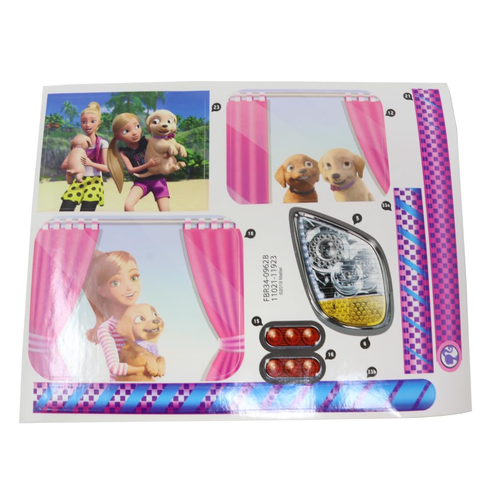 Barbie Replacement Part DreamCamper Dollhouse Playset FBR34 - Replacement Label Stickers Set A