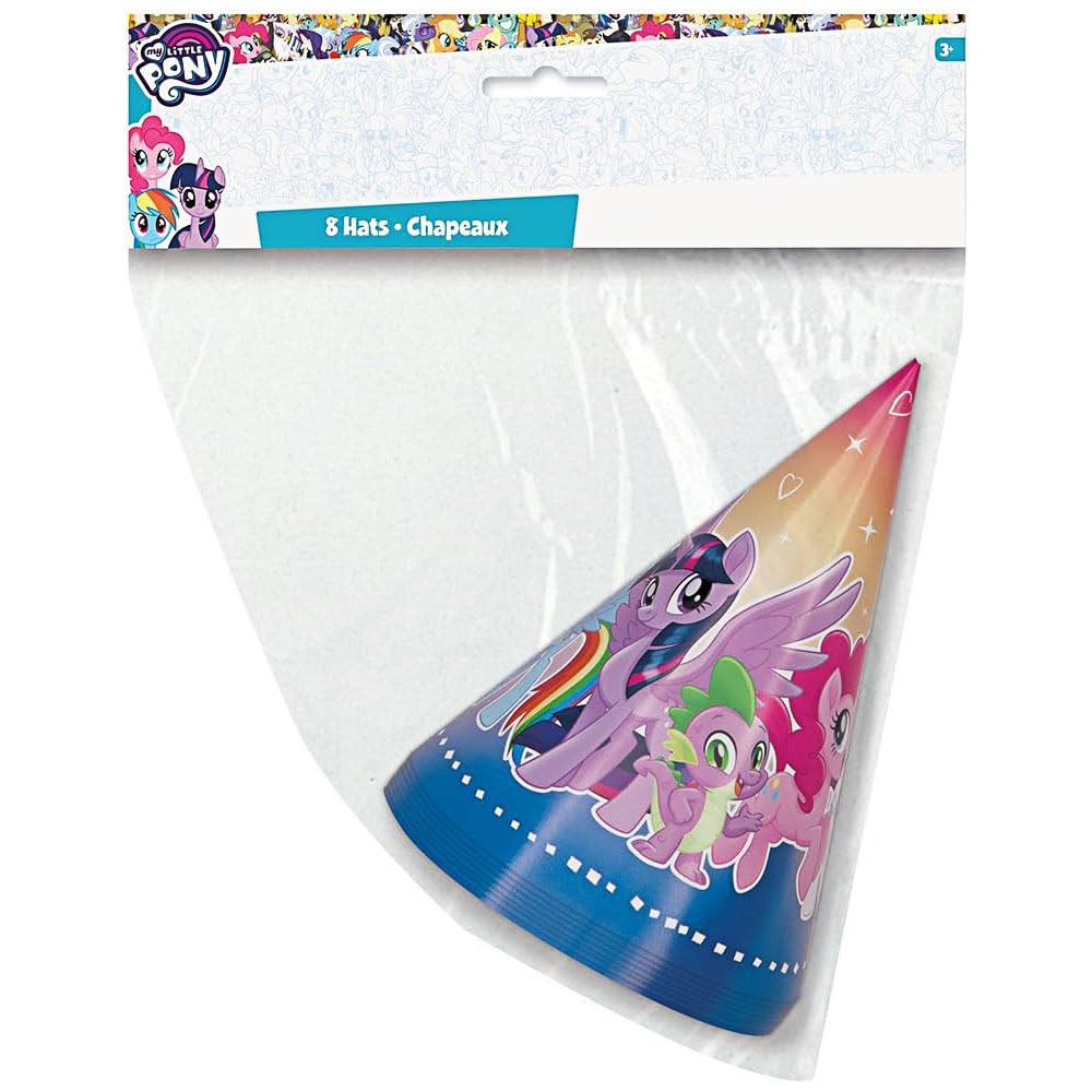 My Little Pony Party Cone Hats - One Size, 8 Pcs