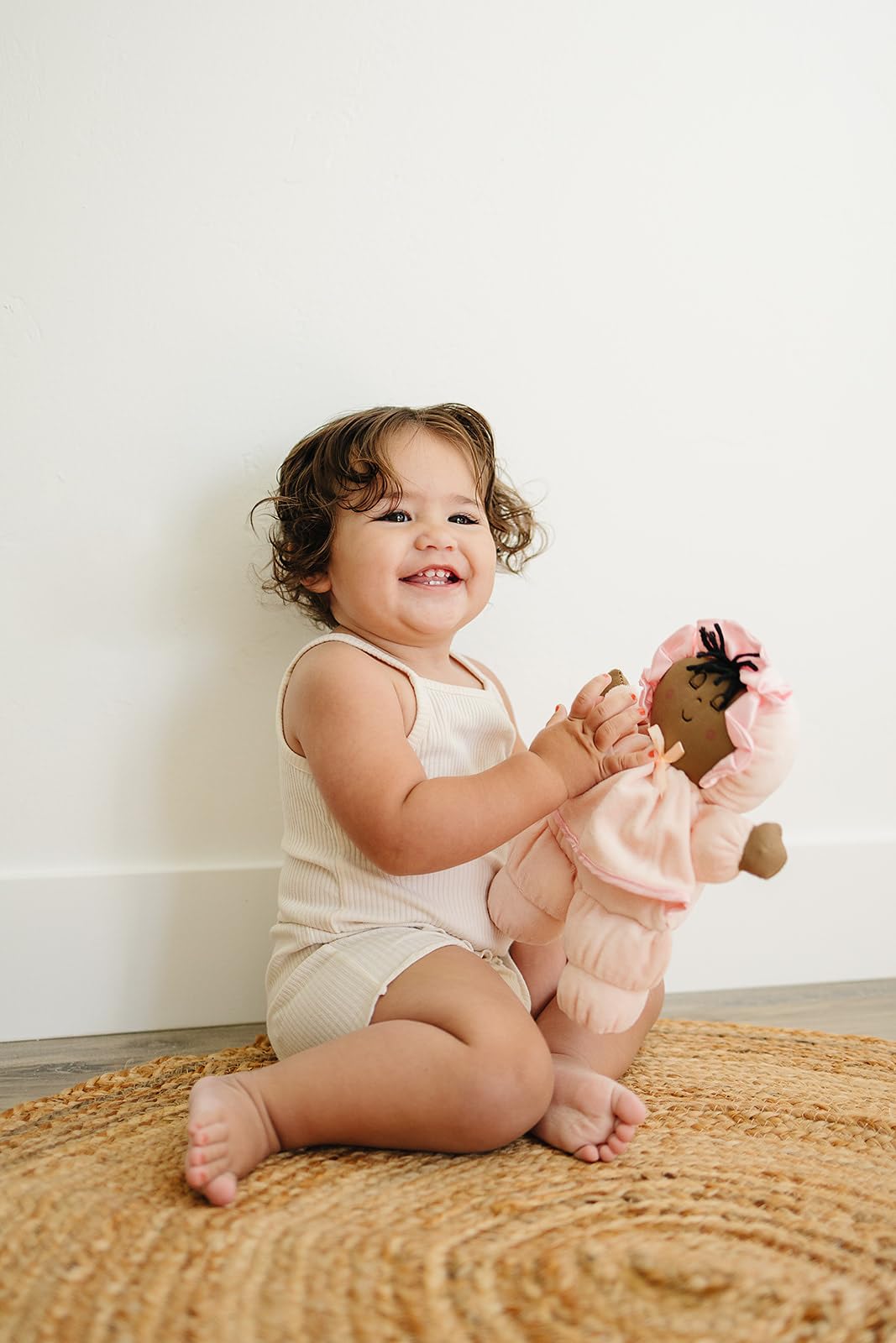 Genius Baby Toys Soft Baby Doll, Multicultural Skin Tones for Black, Brown, Multiracial & Asian Babies, No Hard Parts, Machine Washable, Nontoxic