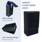 MUILKVY Black Tarot Card Holder with Blue Interior; Fold Top Tarot Card Box Case with Magnetic Lid Closure; Fits Standard Tarot Card Deck