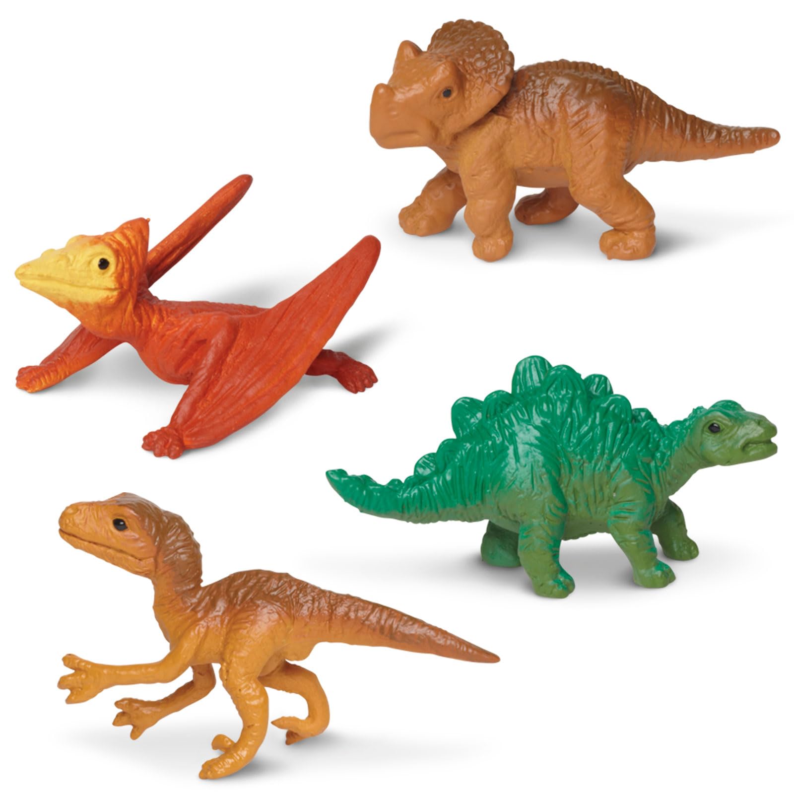Safari Ltd. Baby Dinosaurs TOOB - 10 Figurines: Pteranodon, Apatosaurus, Triceratops, Brachiosaurus, Stegosaurus, Velociraptor, T-Rex, & More