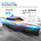 Akargol RC Boat with LED - Remote Control Boat for Pools and Lakes 2.4 GHZ RC Boats with 2 Rechargeable Battery Whole Body Waterproof, Low Battery