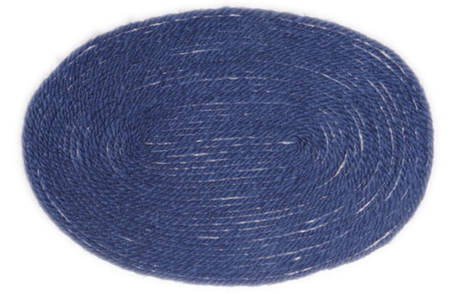 Melody Jane Dolls Houses House Miniature 1:12 Scale Accessory Plain Navy Blue Large Oval Rug