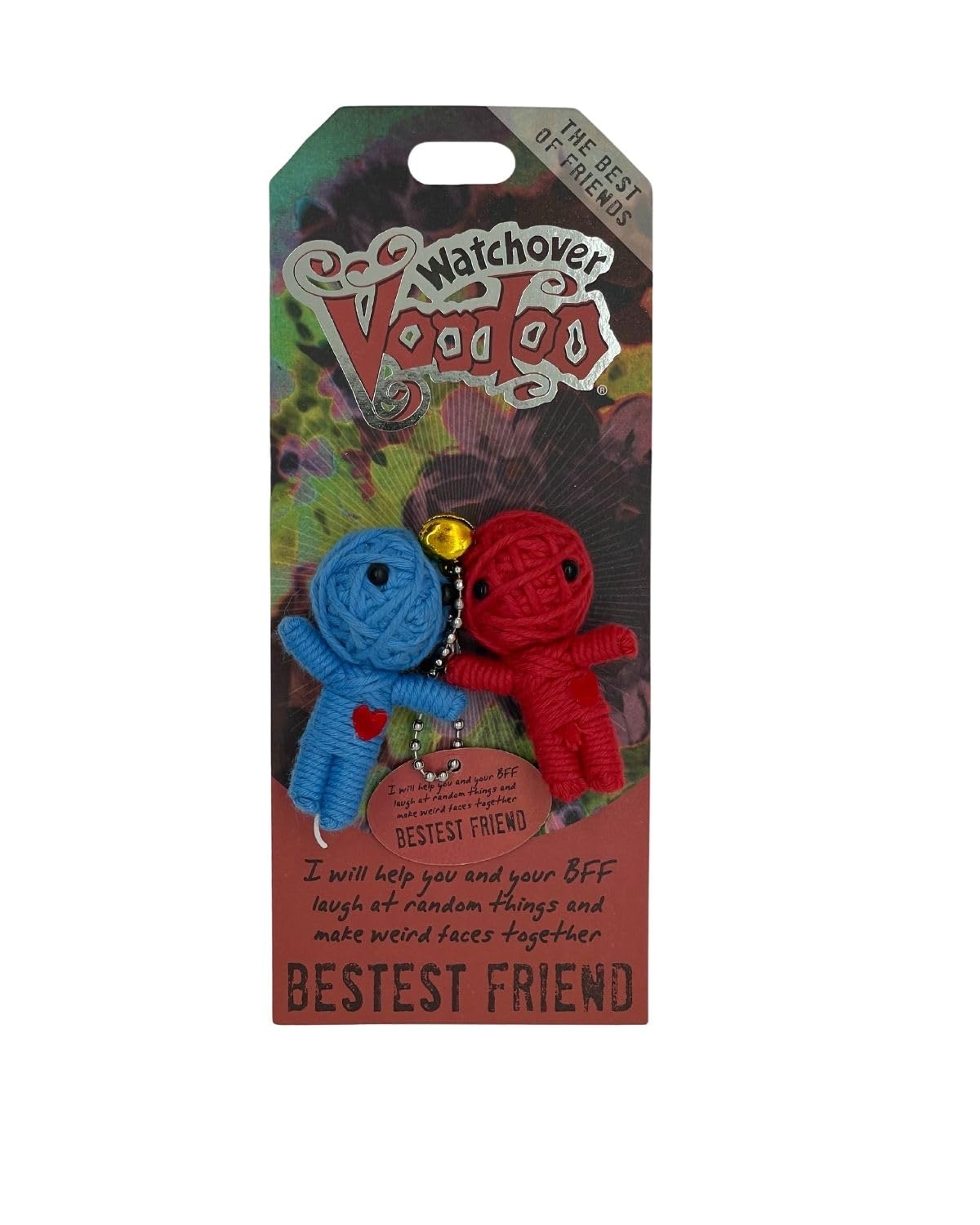 Watchover Voodoo 3-Inch Bestest Friend Keychain - Handcrafted Gift to Bring Good Luck and Positivity Everywhere You Go