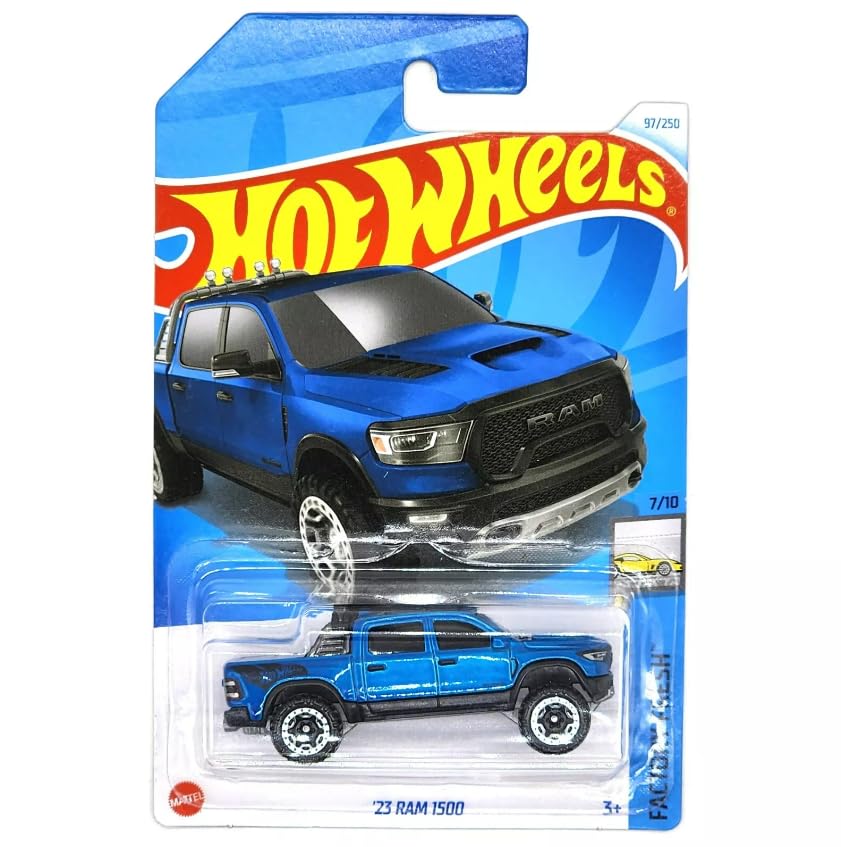 Hot Wheels '23 Ram 1500 Truck, Blue, Factory Fresh 7/10