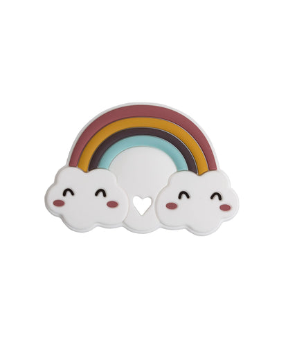 Reece Studio Rainbow Teether, Baby Travel Accessories, BPA Free Silicone Teething Toy, Easy to Hold Stroller Toy, Soothing Gums Infant Toy