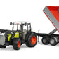 Bruder 02112 Claas Nectis 267 F with Front Loader & Tipping Trailer