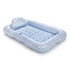 FUNBOY XL Blue Stripe Tanning Pool Float with Pillow & Cup Holder