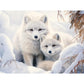 Bits and Pieces - 300 Piece Jigsaw Puzzle for Adults - 18" x 24" - Waiting for Mama - 300 pc Large Piece Winter Snow Artic Foxes Jigsaw by Shawna