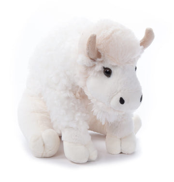 The Petting Zoo Bison Stuffed Animal Plushie, Gifts for Kids, Wild Onez Wildlife Animals, White Bison Plush Toy, 12 inches