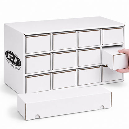 BCW Card House Storage Unit with 12 x 800ct Boxes | Holds Up to 9600 Cards | Organizer for Sports Cards, Pokémon, Magic: The Gathering & More