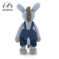 JamieCare 14" Dressing Donkey Stuffed Animal Plush Toy for Girls Boys and Kids, Soft Cuddly Friends Home Decor (Blue) Machine Washable Dolls