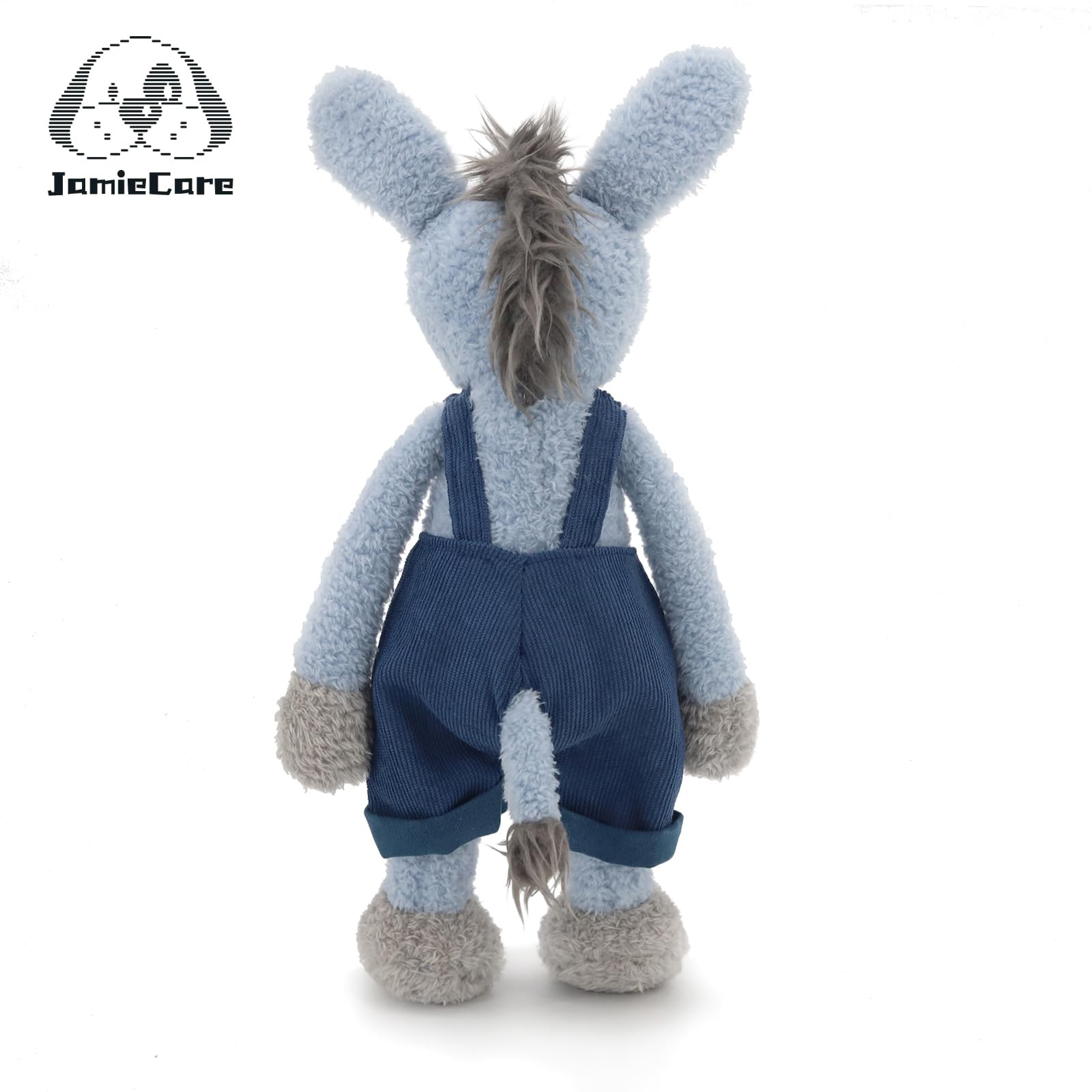 JamieCare 14" Dressing Donkey Stuffed Animal Plush Toy for Girls Boys and Kids, Soft Cuddly Friends Home Decor (Blue) Machine Washable Dolls