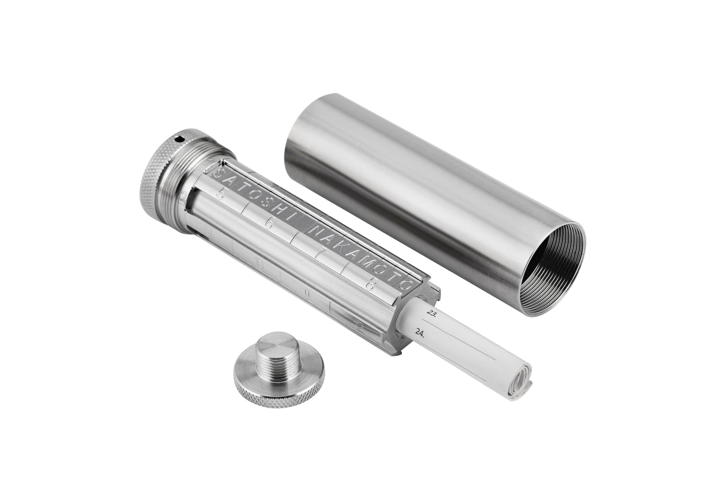 COINSURE Crypto Seed Phrase Storage, 24 Words Seed Backup for Bitcoin Ethereum Crypto Wallet, 304 Stainless Steel Capsule, BIP39 Compatible