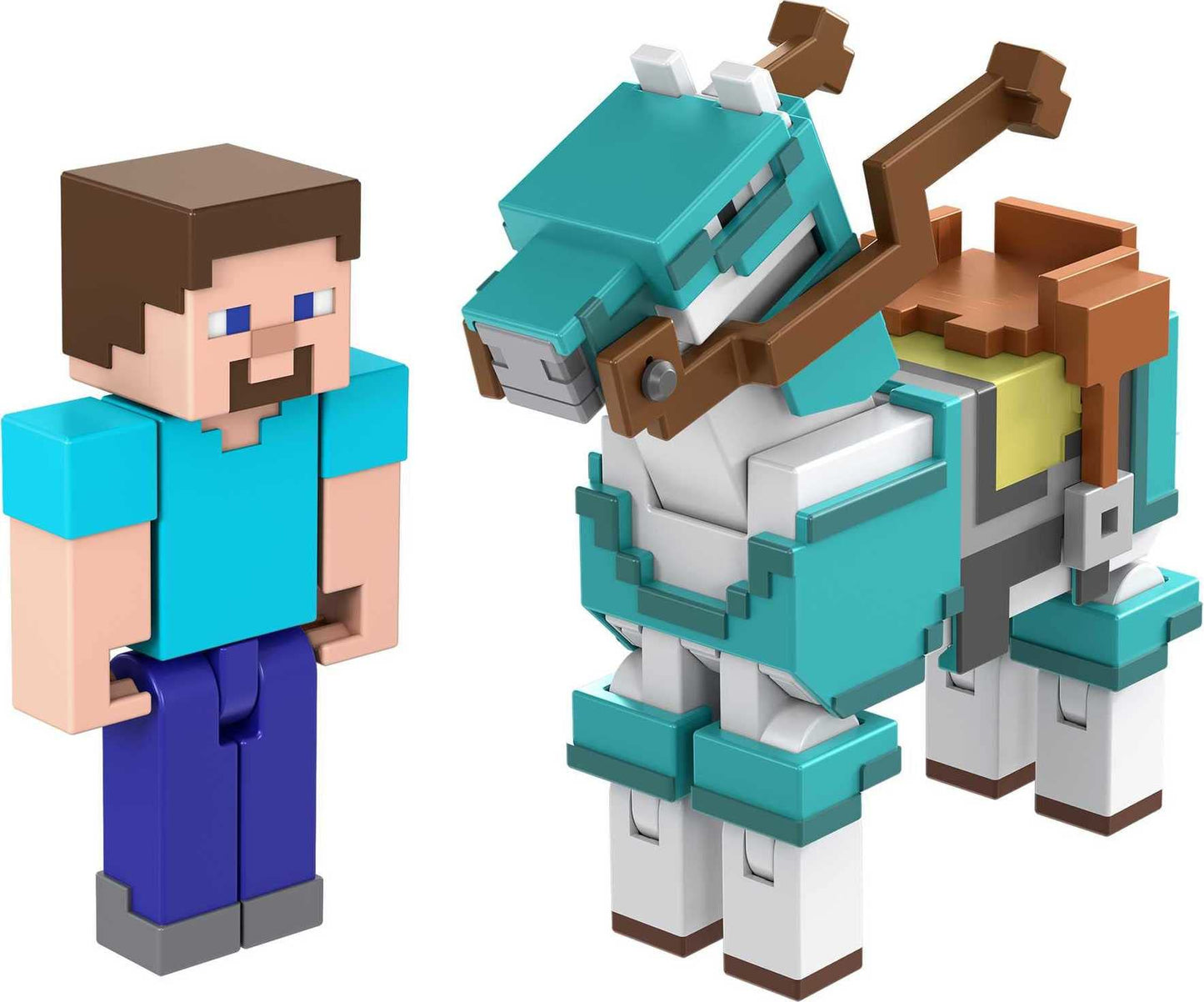 Mattel Minecraft Action Figure 2-Pack with Skeleton & Trap Horse Collectible Figures & Accessories, 3.25-inch Scale Toy Set