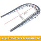 Finger Rock City Train Tracks Building Block Set, 212 Pcs Flexible Rails Train Track Railroad Expansion Accessory Set, Uphill and Downhill, Straight