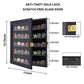 Jinchuan Military Challenge Coin Display Case Lockable Cabinet Rack Holder Shadow Box with Removable 2 Grooves Shelves and Anti Dust Door for Casino