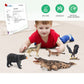 Volnau Safari Animal Figurines Toys 7PCS North America Figures Zoo Pack for Toddlers Kids Christmas Decoration Gift Preschool Educational Moose Wolf