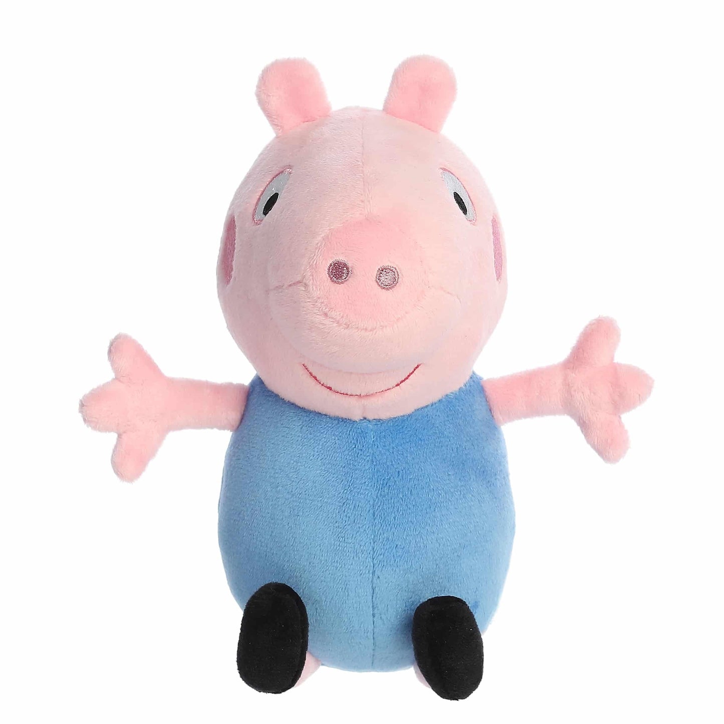 Aurora® Playful Peppa Pig™ George Pig Stuffed Animal - Officially Licensed Toys for All Fans - Perfect for Birthdays, Adults and Kids All Ages - Pink