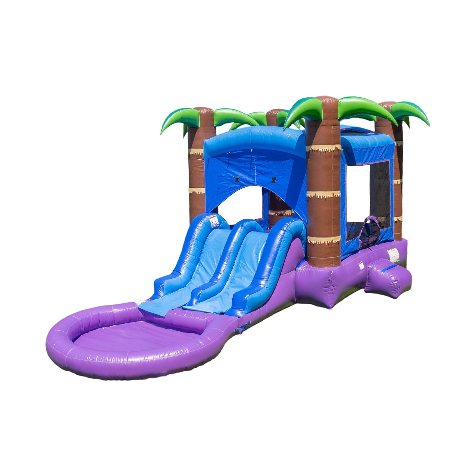 HeroKiddo 26x14 Enchanted Forest Inflatable Bounce House Dual Slide Pool