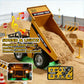 PLIXYRCPL 1:64 Mini RC Dump Truck Toy, Alloy Metal Construction Vehicle with App & Remote Dual Control, Variable Speed, LED Lights & Sound, RC