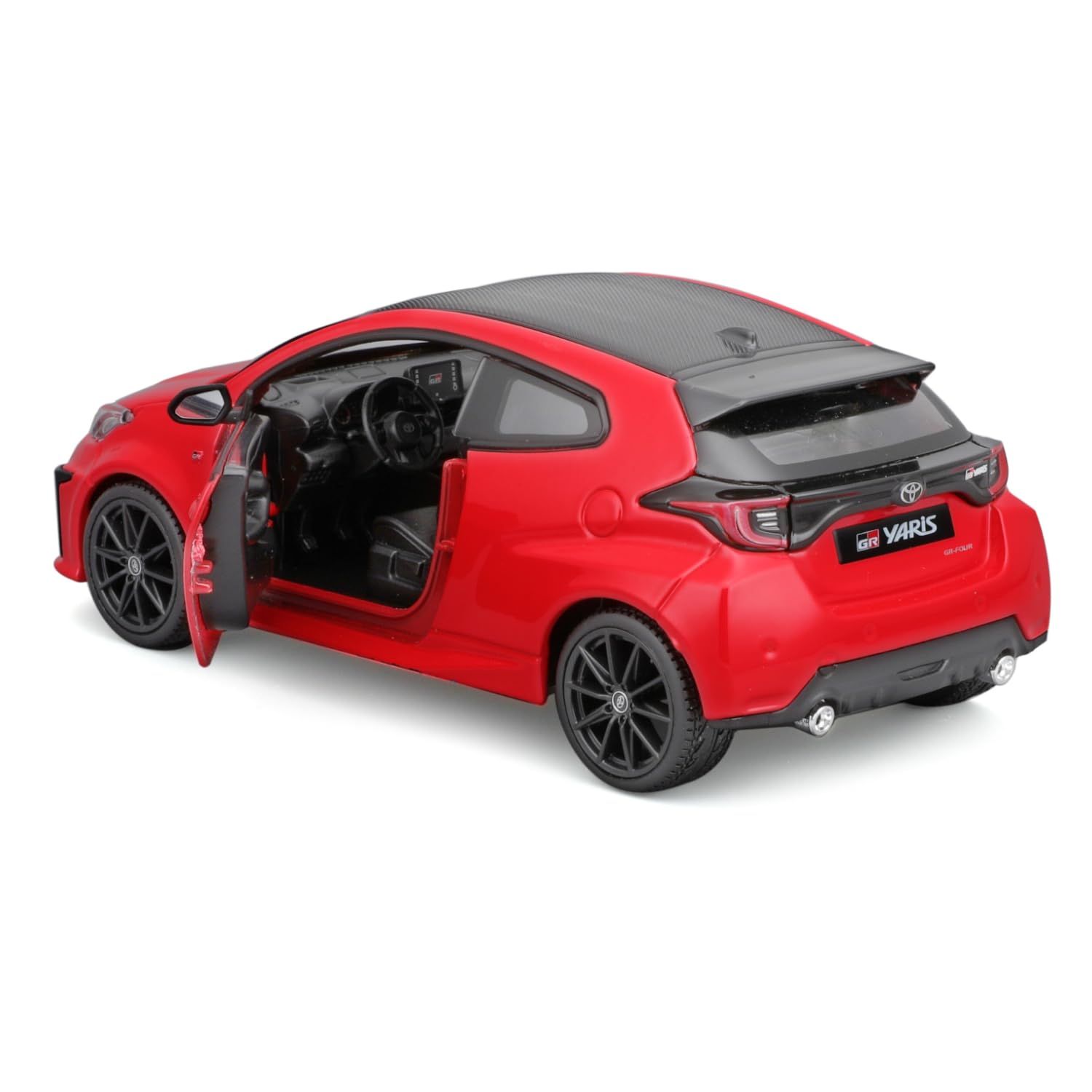 Maisto 2021 Toyota GR Yaris Red with Carbon Top Special Edition Series 1/24 Diecast Model Car