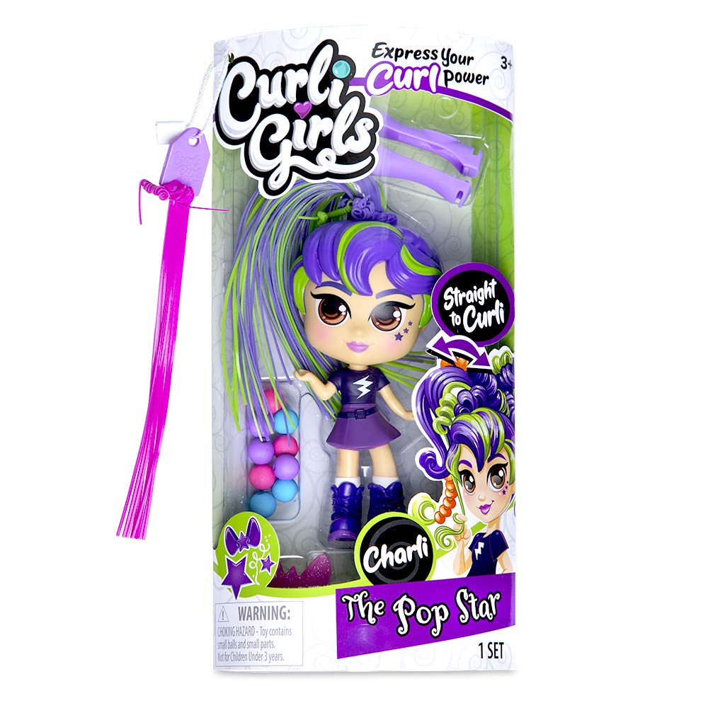 CurliGirls Charli, The Pop Star - Hairstyling Doll with MagiCurl Hair - Style Again and Again - Ages 3+