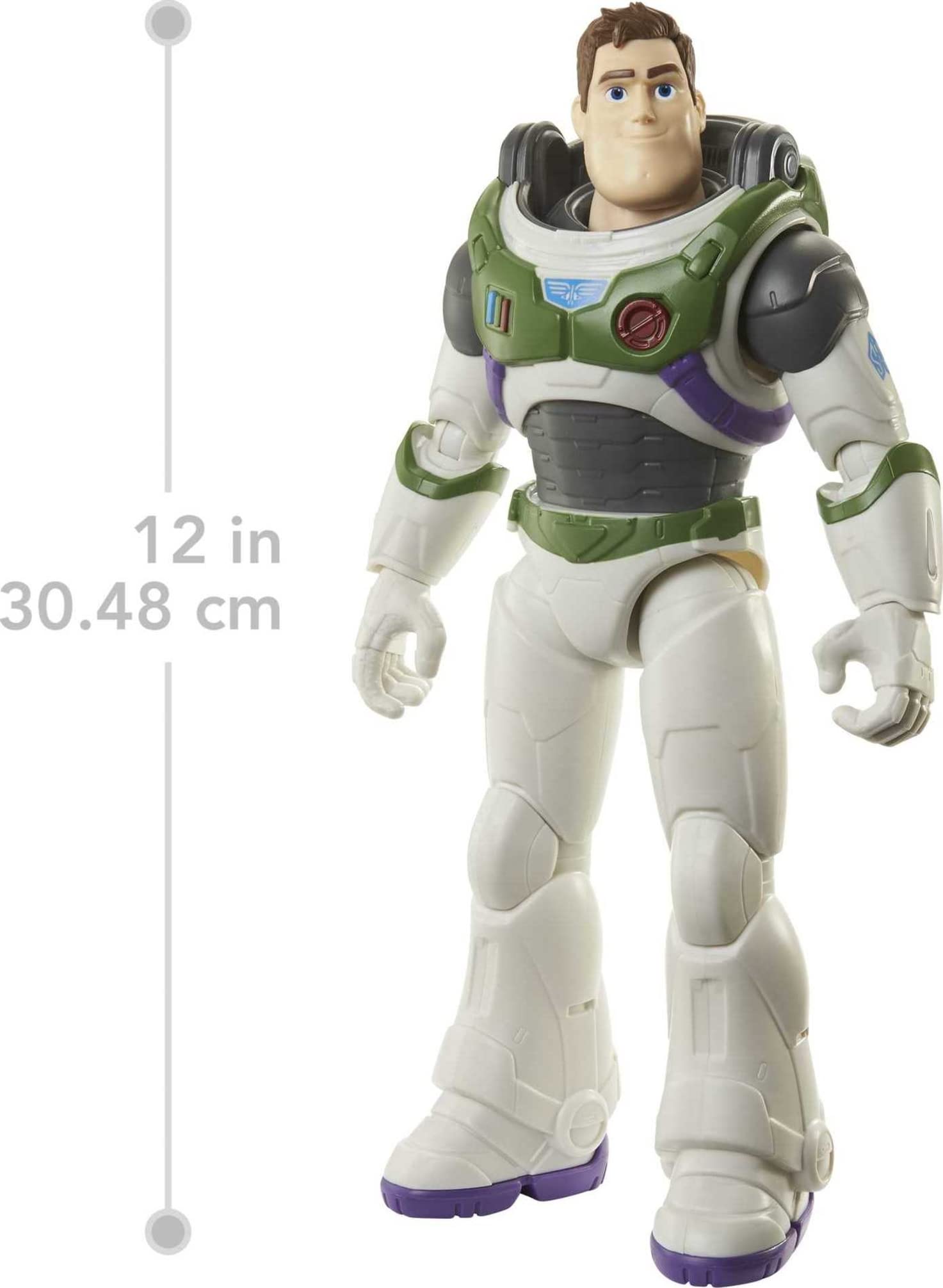 Mattel Disney and Pixar Lightyear Buzz Large-Scale Action Figure, Space Ranger Alpha with Accessories, 12 Moving Joints, 12 inch